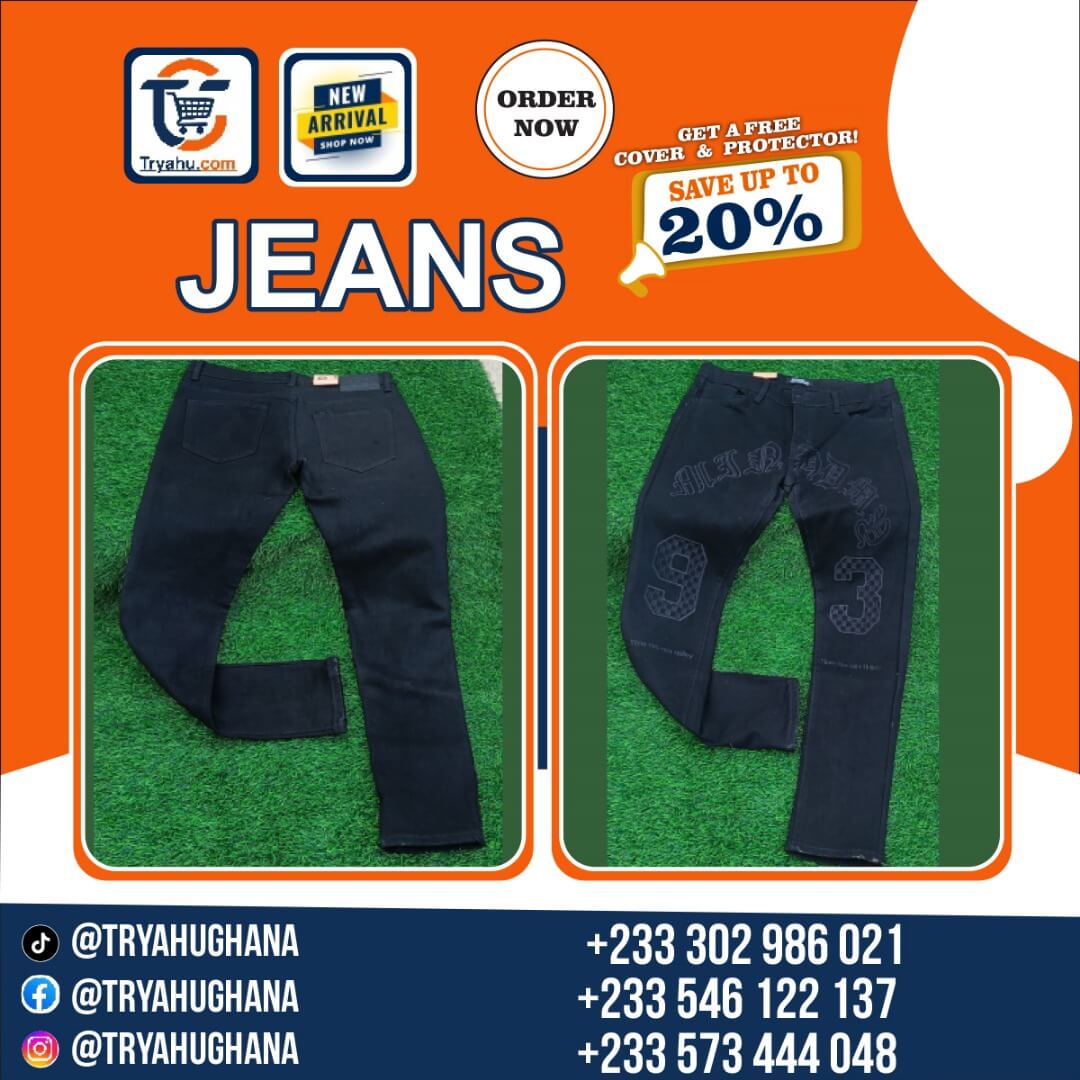 Men’s Stylish Jeans Trousers | Soft Stretch Fabric | Tryahu Ghana